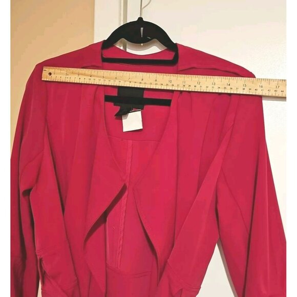 ALT Elena Gilbert 500 Maison Cinqcent Cardigan Women S Fuchsia Pink Quiet Luxury - Picture 5 of 9